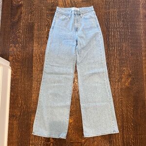 Just Black Denim wide leg, light wash jeans, size 25